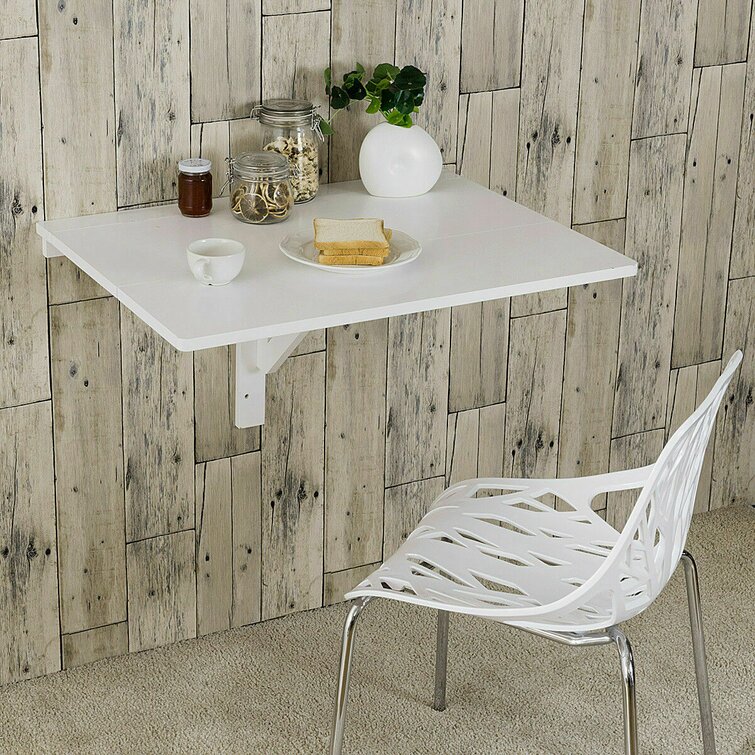 White wall mounted drop leaf deals table